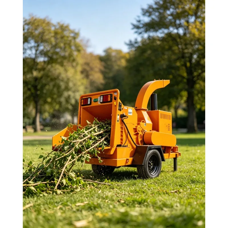 Diesel Engine and Mobile Forestry Branch Logs Wood Chopper Machine Wood Chip Crusher Chipper Shredder Manufacture