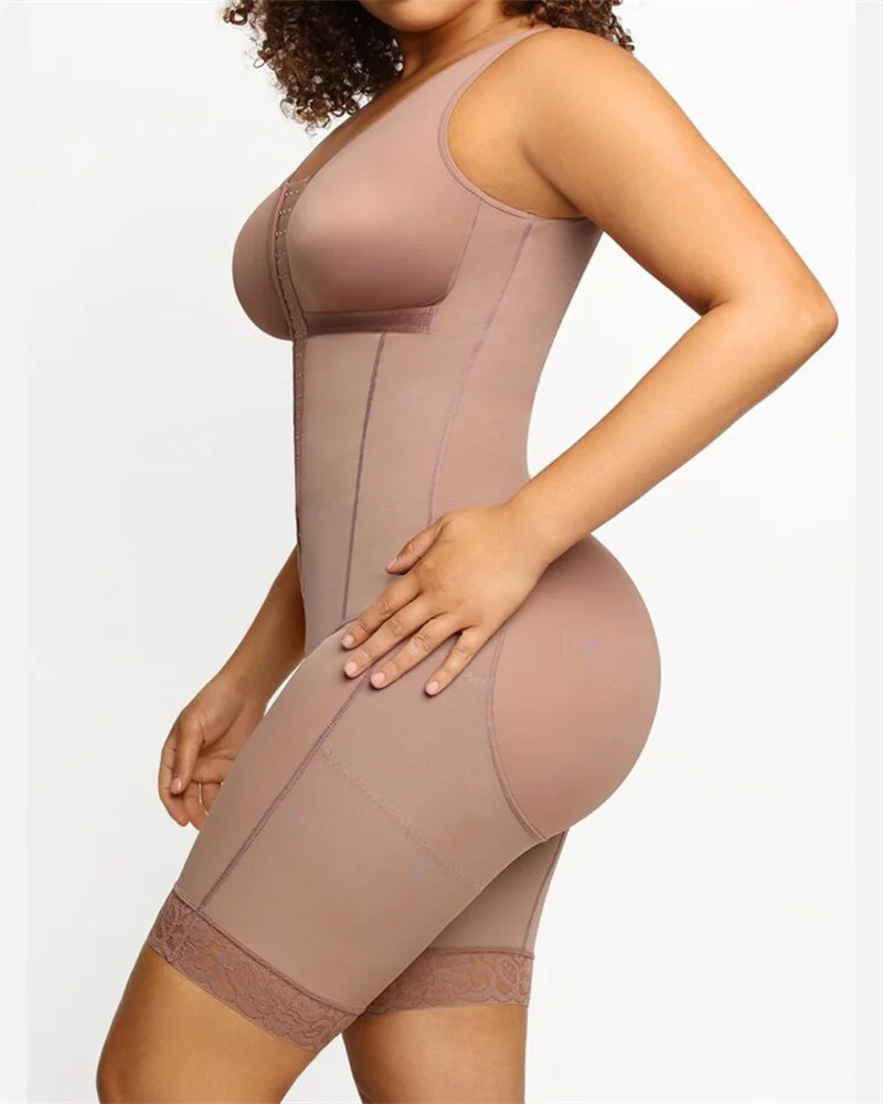 Fajas Colombians Girdles With Row Buckle and Zippe For Women Sexy Shaping Post Liposuction BBL Slimming Waist Belt Bodysuit