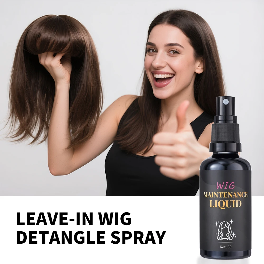 Wig Softener Spray & Wig Shampoo Moisturizing Anti-Static Detangler Repairs Dry Hair Reduces Lint Glycerin & Botanicals Free Wig