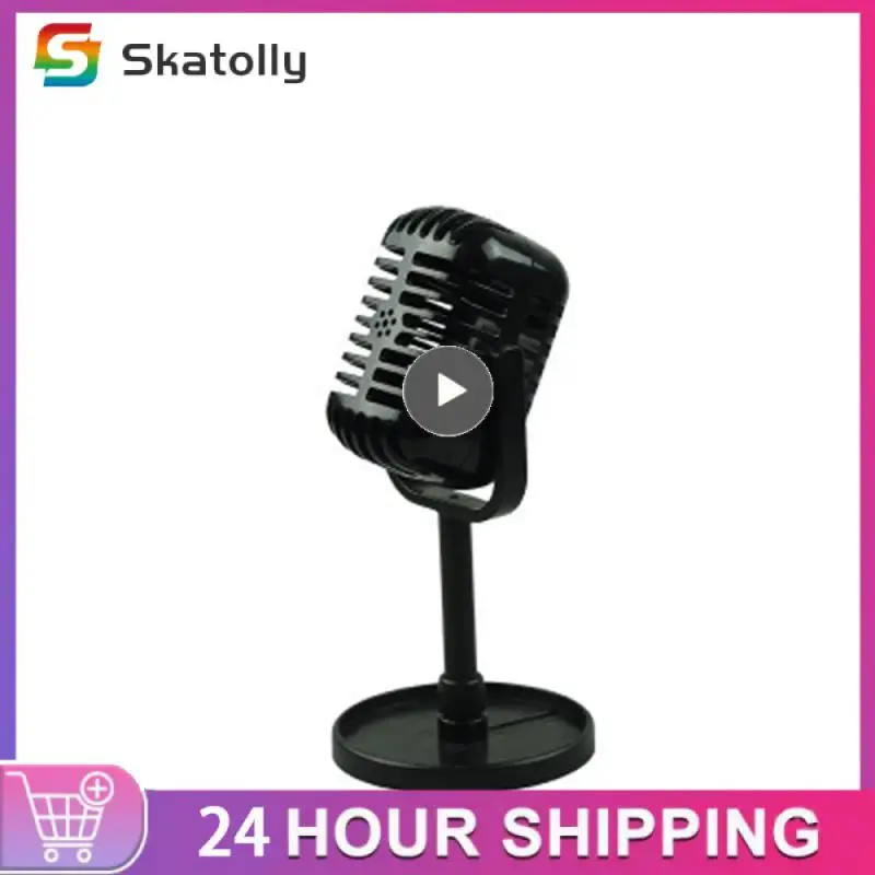 Simulation Classic Retro Dynamic Vocal Microphone Vintage Style Mic Universal Stand For Live Performanc Karaoke Studio Recording