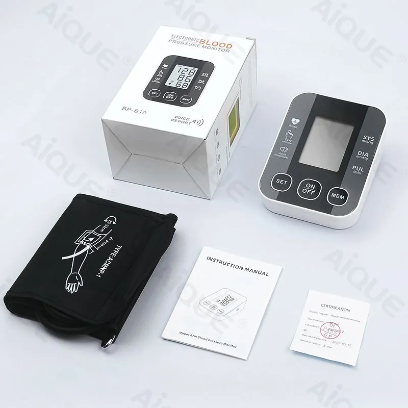 Medical Arm 32 Cuff Blood Pressure Monitor Tonometer Meter BP Machine Digital Tensiometer  Sphygmomanometer Free Shipping