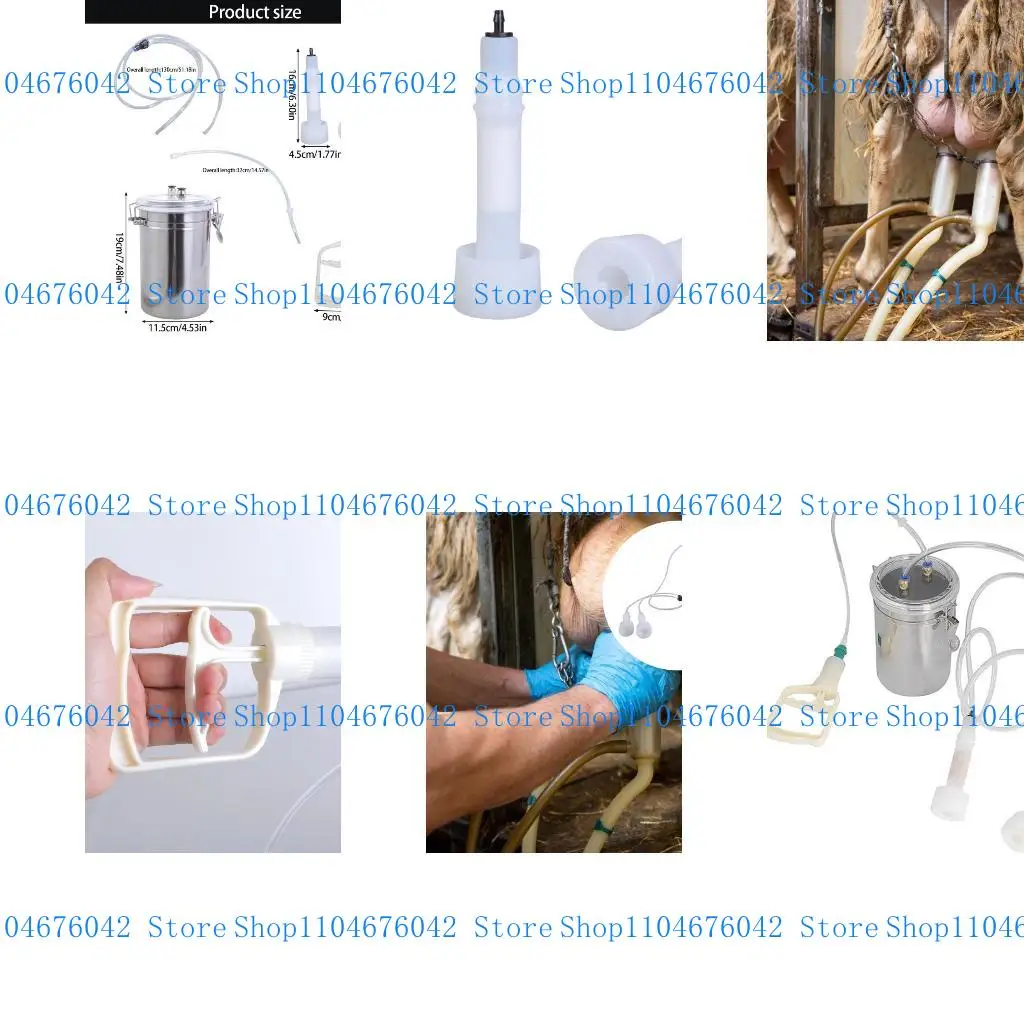 5asd Portable Goat Milking Machine Breast Pumps Hand Vacuum Plastic Sheep Equipment for Small Farm Operations