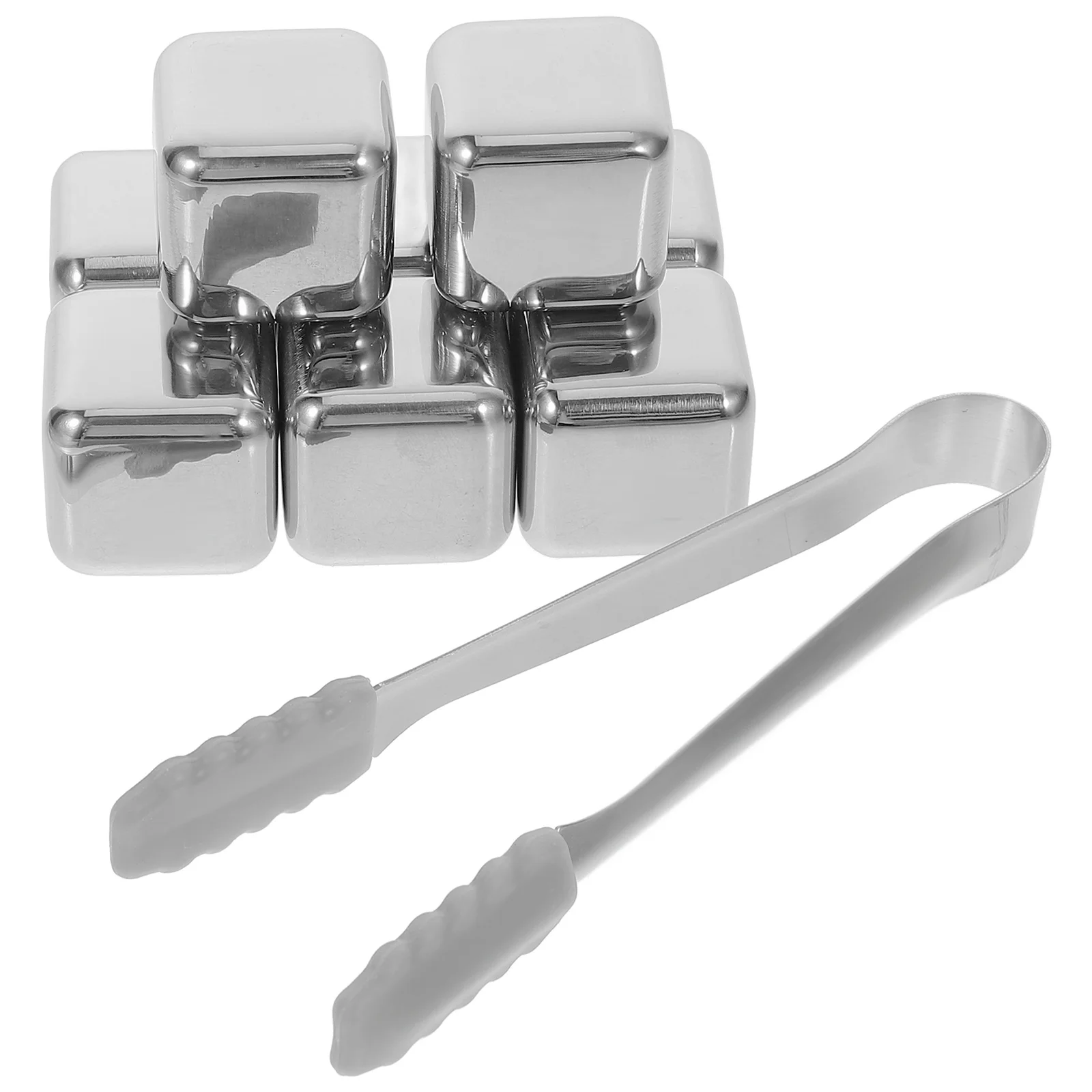 

1Set Stainless Steel Whiskey Stones Reusable Metal Ice Cubes for Chilling Drinks Cool Long-Lasting Beverage Chillers Gift Idea