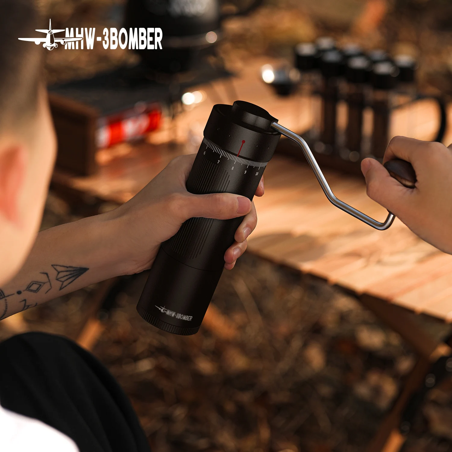 MHW-3BOMBER R3 Pro 업그레이드 수동 커피 그라인더 0.015mm/클릭 코니컬... - 1
