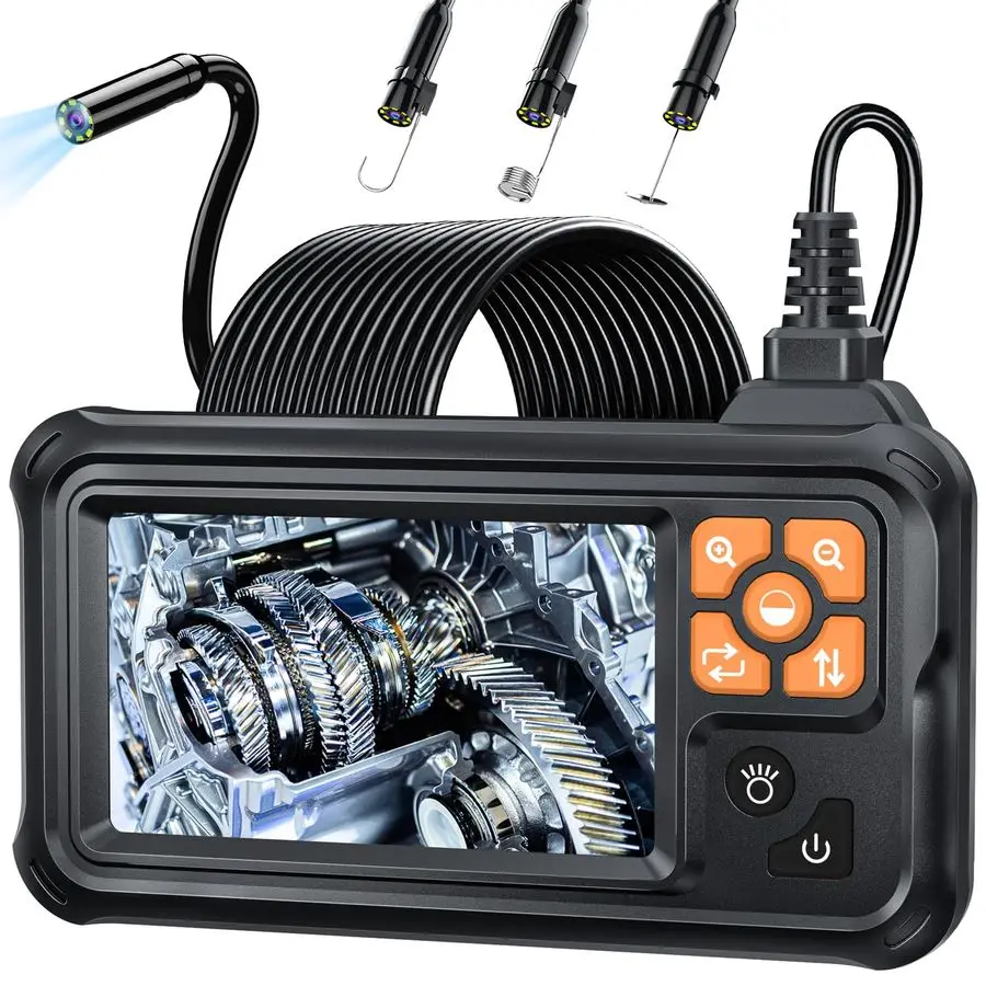 

Endoscope Borescope Camera with Light, 4.3 HD Digital Handheld Waterproof Sewer Tools Snake Inspection Camera with 8 LED Lights