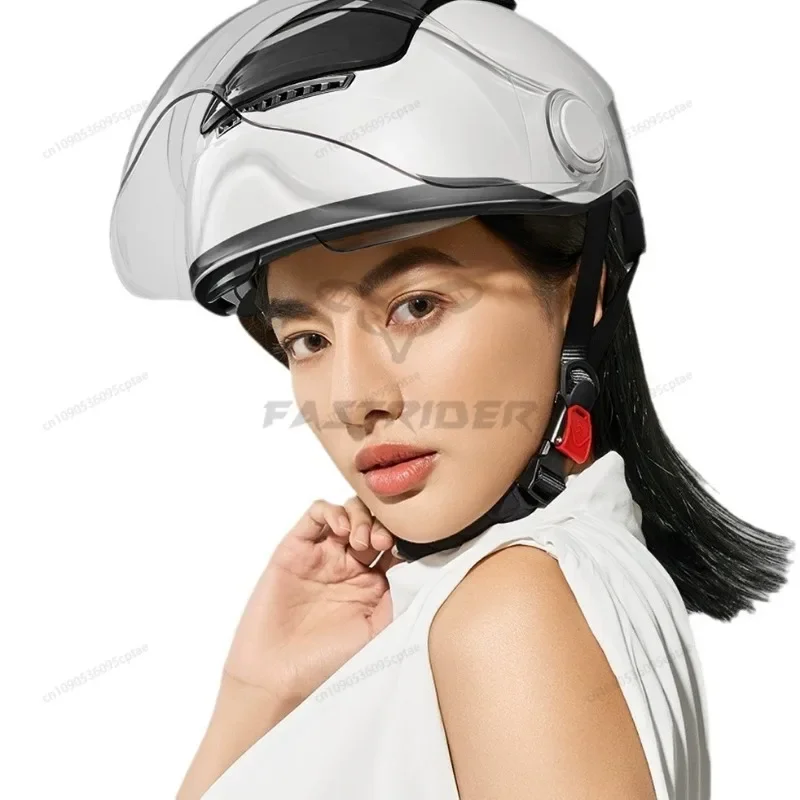 Two little bees electric motorcycle helmet men and women summer sunscreen half helmet four seasons helmet TK47