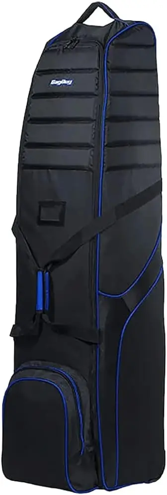 

Travel Golf Bag with Lockable Zipper, Quilted Top, Compression Strap & Durable Skid Bars
