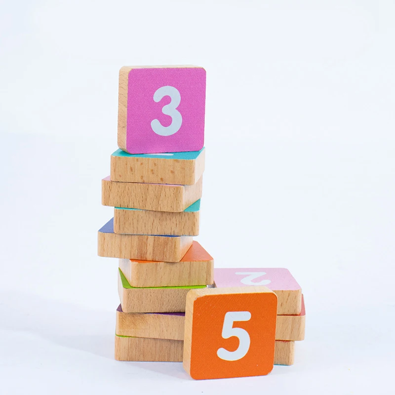 Montessori Wooden Finger Numbers Math Toy para Crianças, Crianças Contando, Aprendizagem Precoce, Brinquedos Educativos, Crianças, Jogo de Inteligência