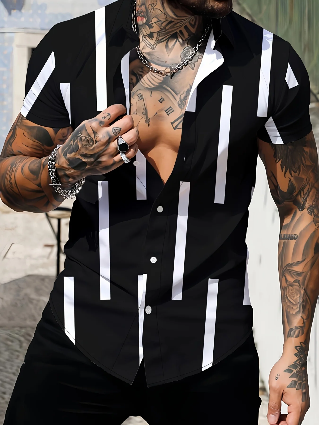 

2026 Summer Men's Shirt - 3D Printed Design Breathable Lightweight Stylish and Comfortable Outdoor Men's Fashion