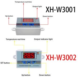 LED digital temperature controller, thermostat, thermometer, incubator, refrigerator heating, cooling heater, 12V, 24V, 110V, 220V, W3001, W3002 10 Main Thermostat Sales for Hoker - №10