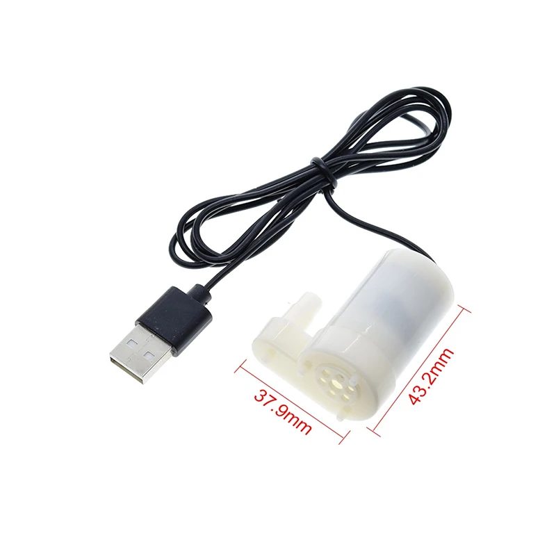 Mute Mini Micro Motor de La Bomba Sumergible Bombas De Agua DC 3-5 V 70-120L/H unidad USB