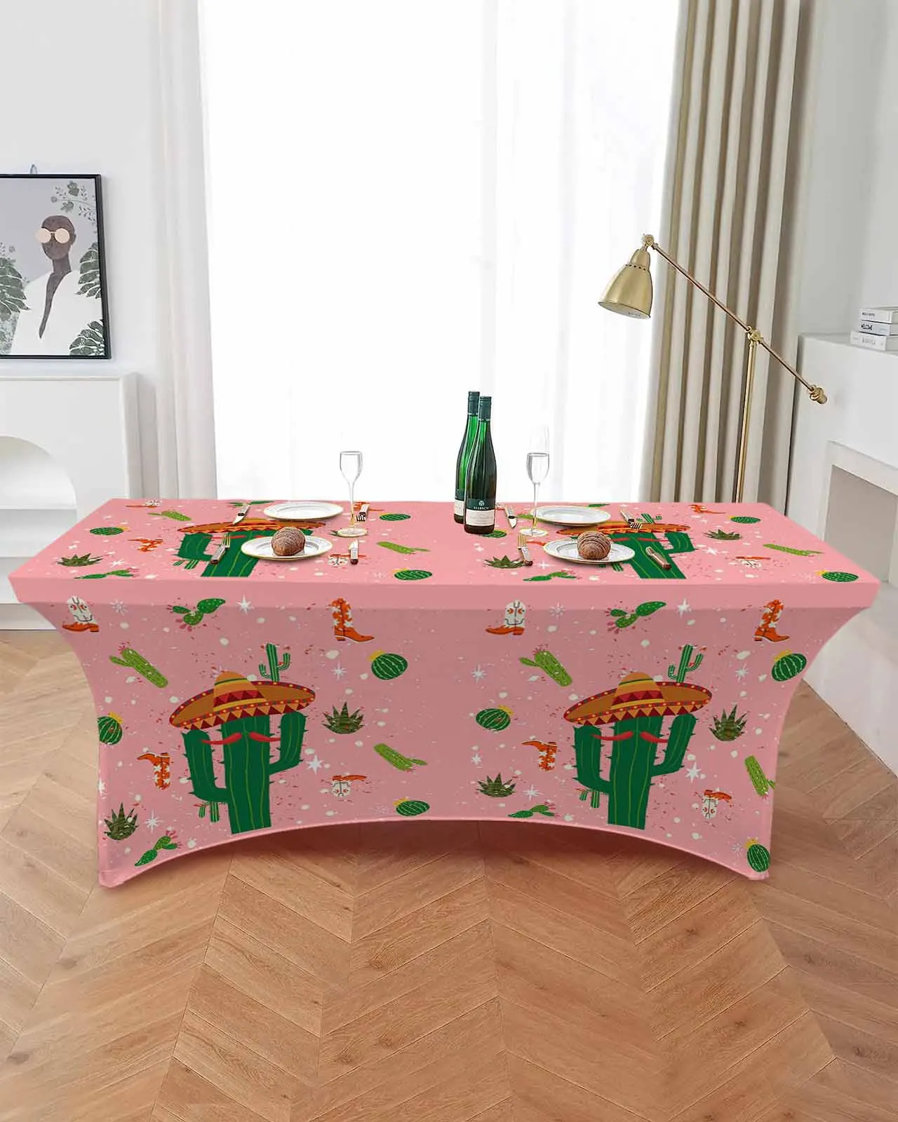 Cactus Shoes Hat Cactus Stars Table Skirt Wedding Decoration Home Birthday Party Table Skirt Dessert Table Cover Home Decor