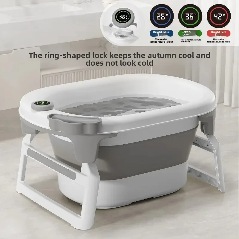 Bath Basin Easy Install for Infant Washing Non Slip Safe Tub Large Foldable Baby Bathtub Portable Kids Bath Pool Inflatable