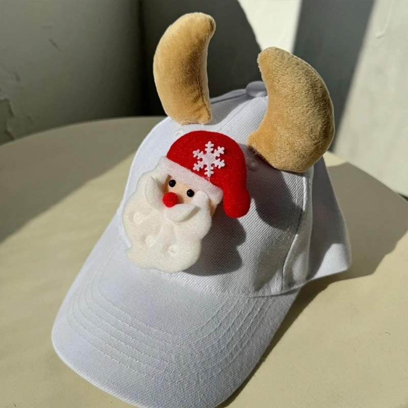 Lovely Antlers Baseball Hat Reindeer Hat for Idol Concert Shows Fan Meeting Hat Breathable Hat for Outdoor Sports