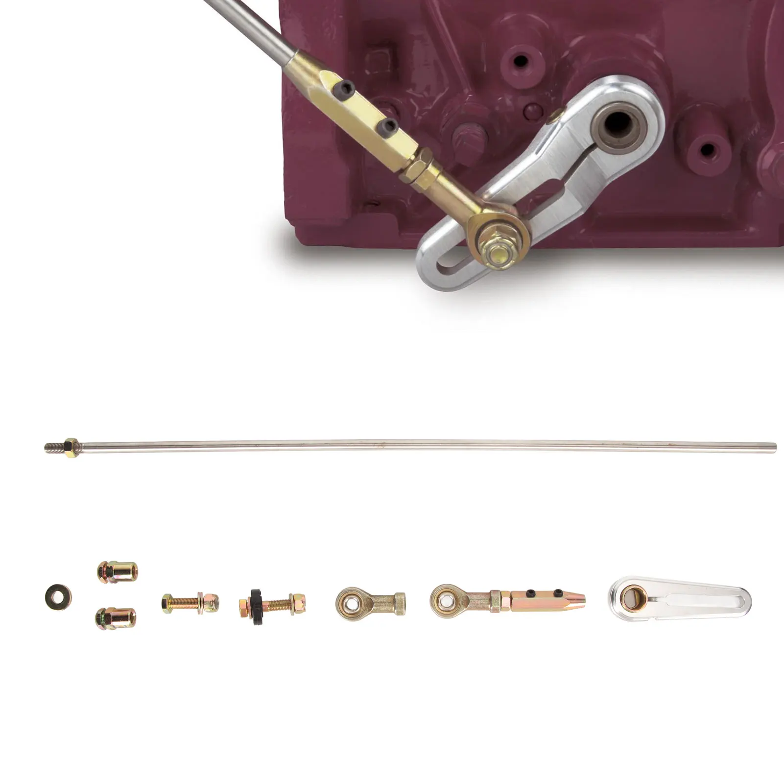 

Automatic Shift Column Shift Linkage Kit ACA 1800 Stainless Steel Automatic Column Arm Shift Link Set for 4L60 4L60E 4L80E