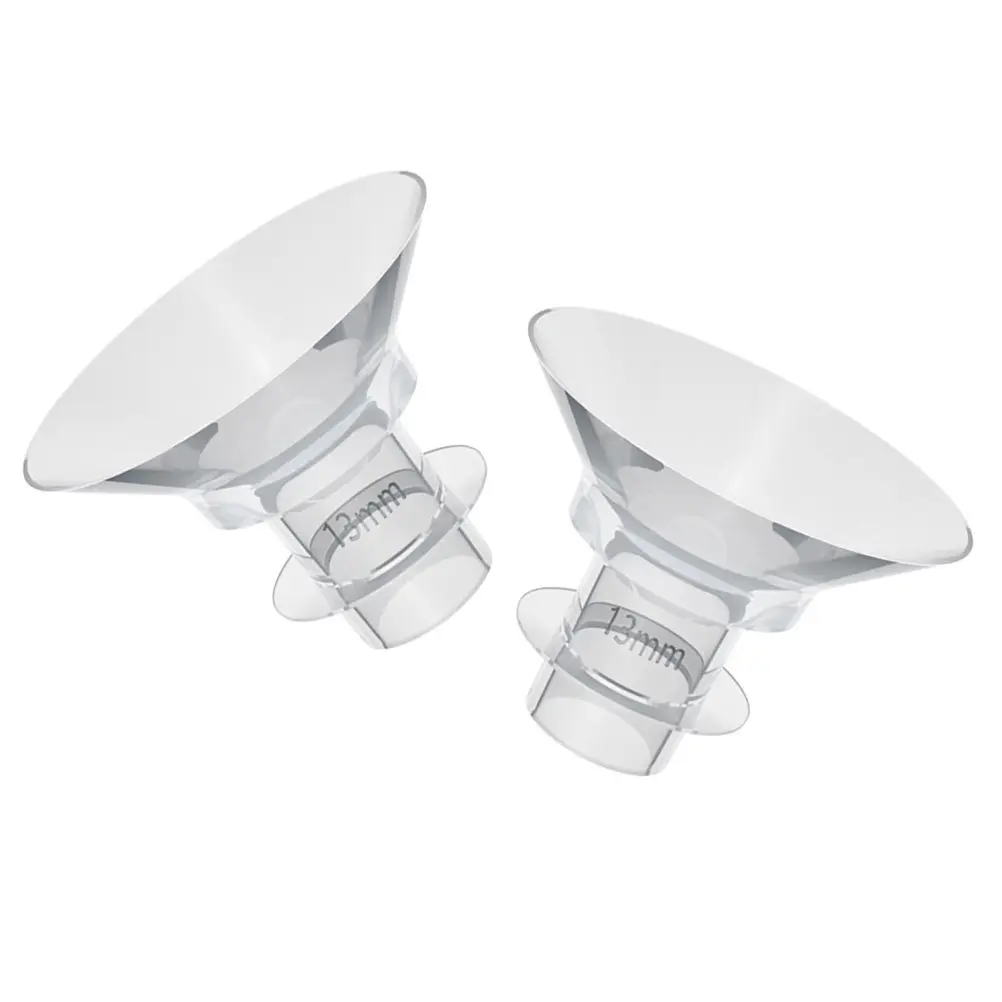 

2 шт. прозрачных силиконовых вкладышей для фланцев молокоотсосов, совместимых с носимыми электрическими моделями, моющиеся, для замены запчастей