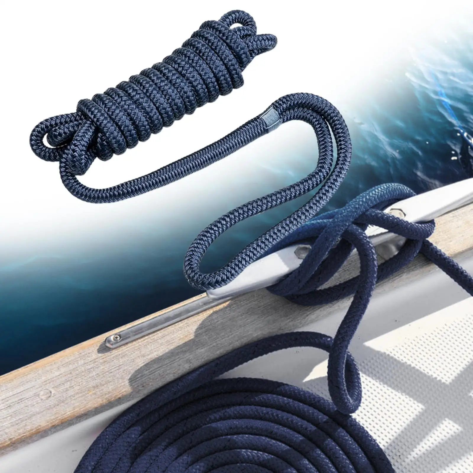 Boat Dock Lines Wear Resistant Hanger Line Docking Boat Lines Double Braided