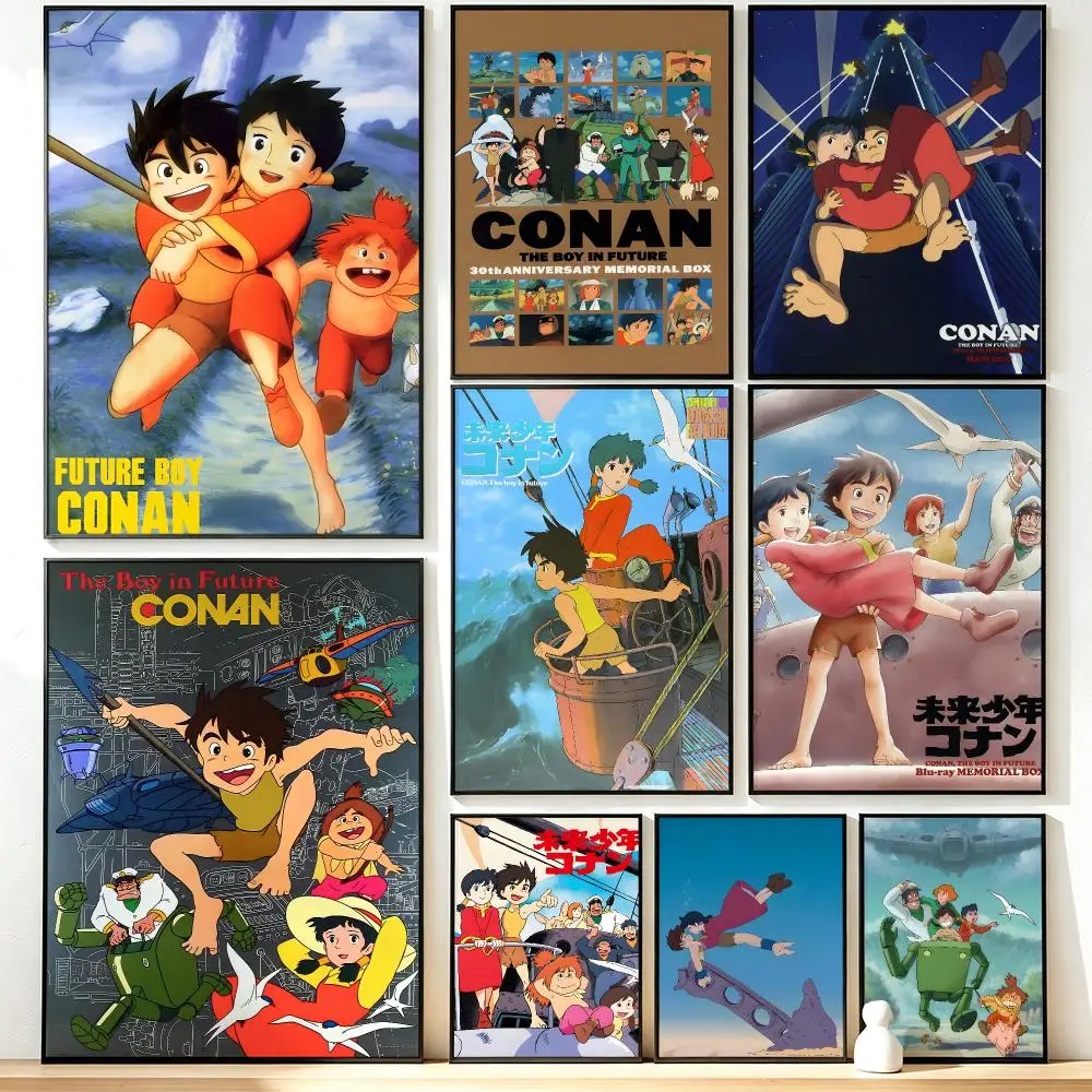 Modern Aesthetic Wall Art Poster anime Future Boy Conan Poster for Office Home Decor Interior Large Wall Picture Print