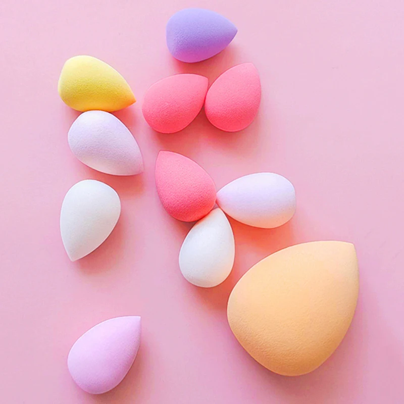 50Pcs Mini Makeup Sponge Makeup Blender Cosmetic Puff Small Beauty Egg Cushion Foundation Powder Sponge Beauty Tool Accessories