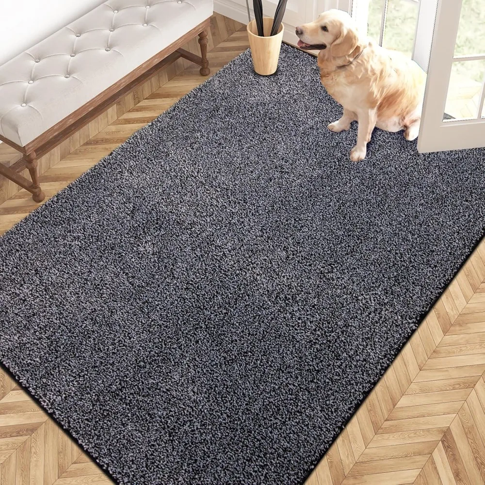 

Easy Care Area Rug, Non-Slip Machine Washable Entryway Rug, Dog Door Mat, Pet Rug, Stain Resistant Accent Rug