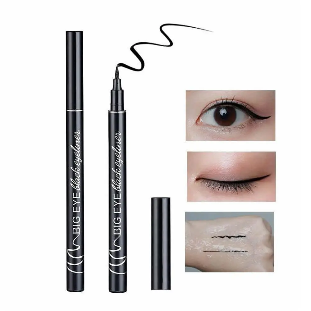 1 szt. Eyeliner w płynie ołówek szybkoschnący wodoodporny Eyeliner kosmetyczny trwały czarny długopis makijaż przeciw poceniu się eyeliner brązowy D1O5