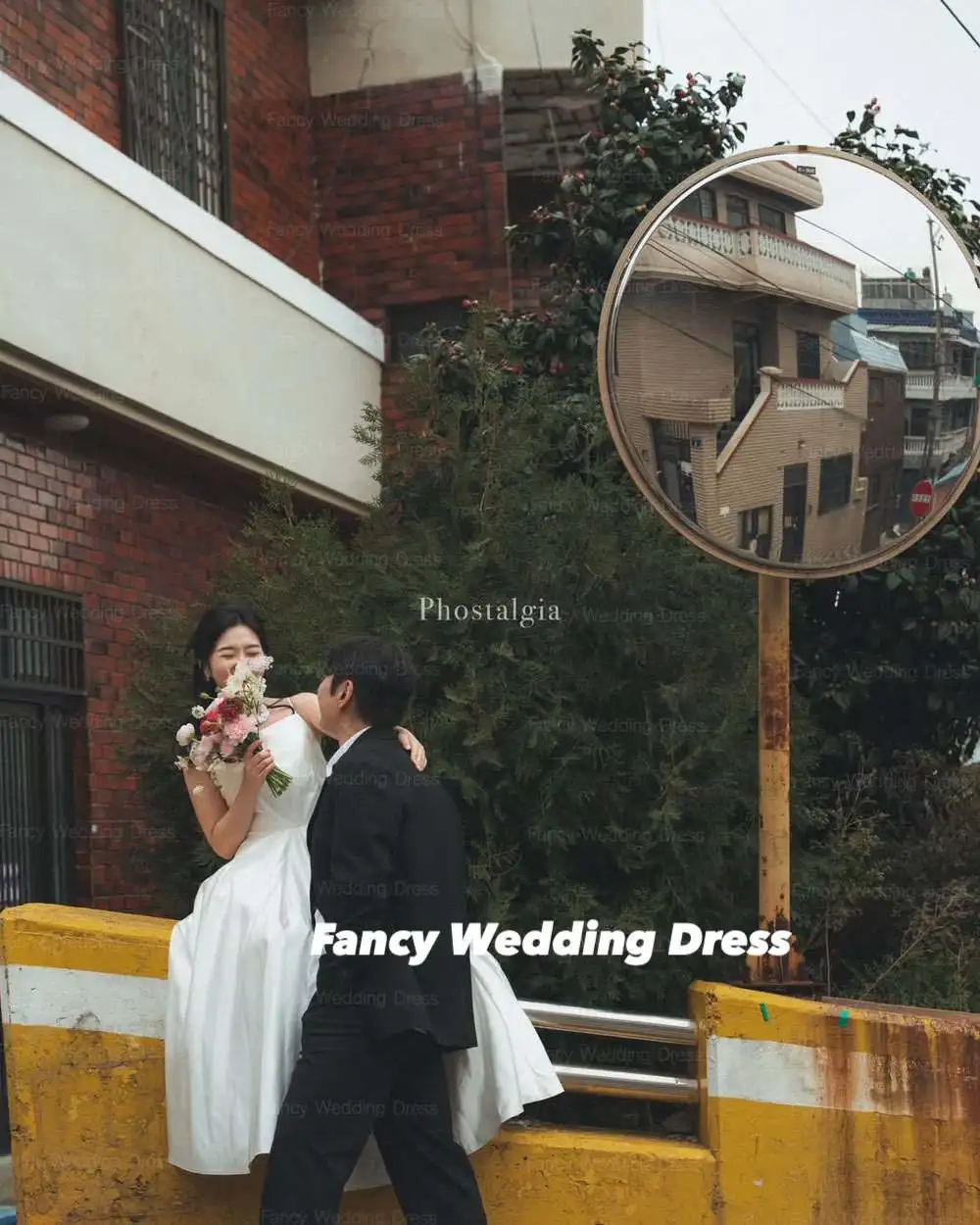 Abito da sposa semplice fantasia con scollo quadrato Servizio fotografico coreano Una linea di abiti da sera in taffetà Lunghezza pavimento Nuovo abito personalizzato