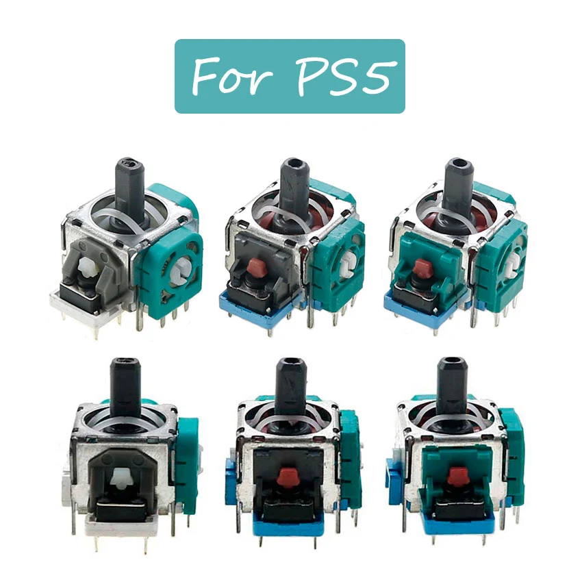 YuXi 2Pcs 3D Analog จอยสติ๊ก Grip Stick Repair Parts Sensor โมดูล Potentiometer สำหรับ Sony PS5 PS4 Pro Controller Gamepad