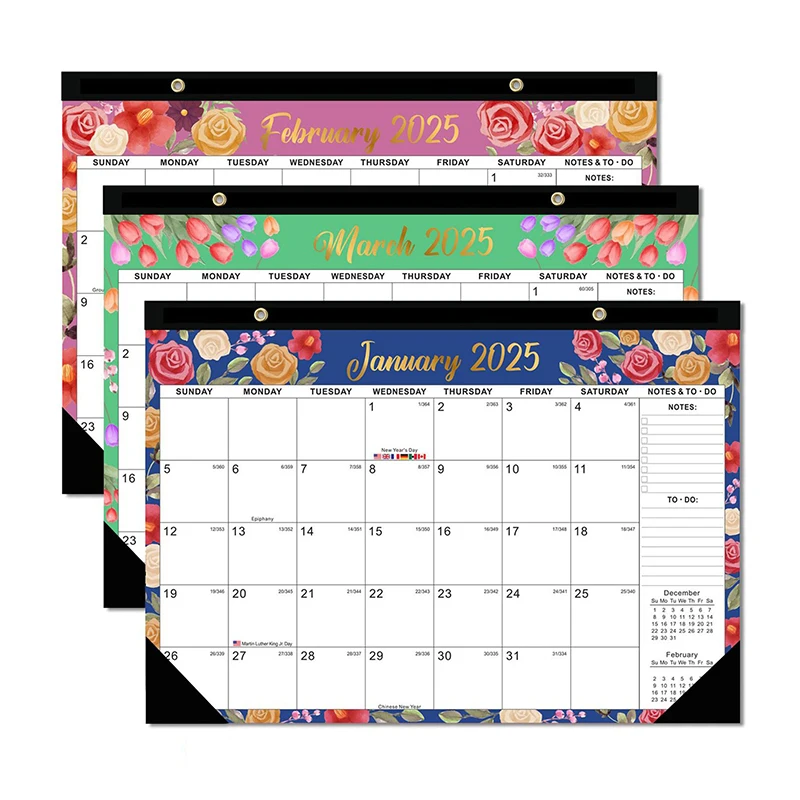 2025 Wall Calendar Monthly Daily Planner 18-Month Schedule Organizer Wall Hanging Calendar Decoration For Home Office