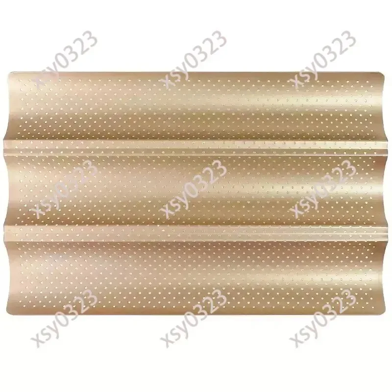 Non-stick Baguette Baking Mold, Wave Shaped French Bread Tray 2/3 Cavity Oven Bakeware