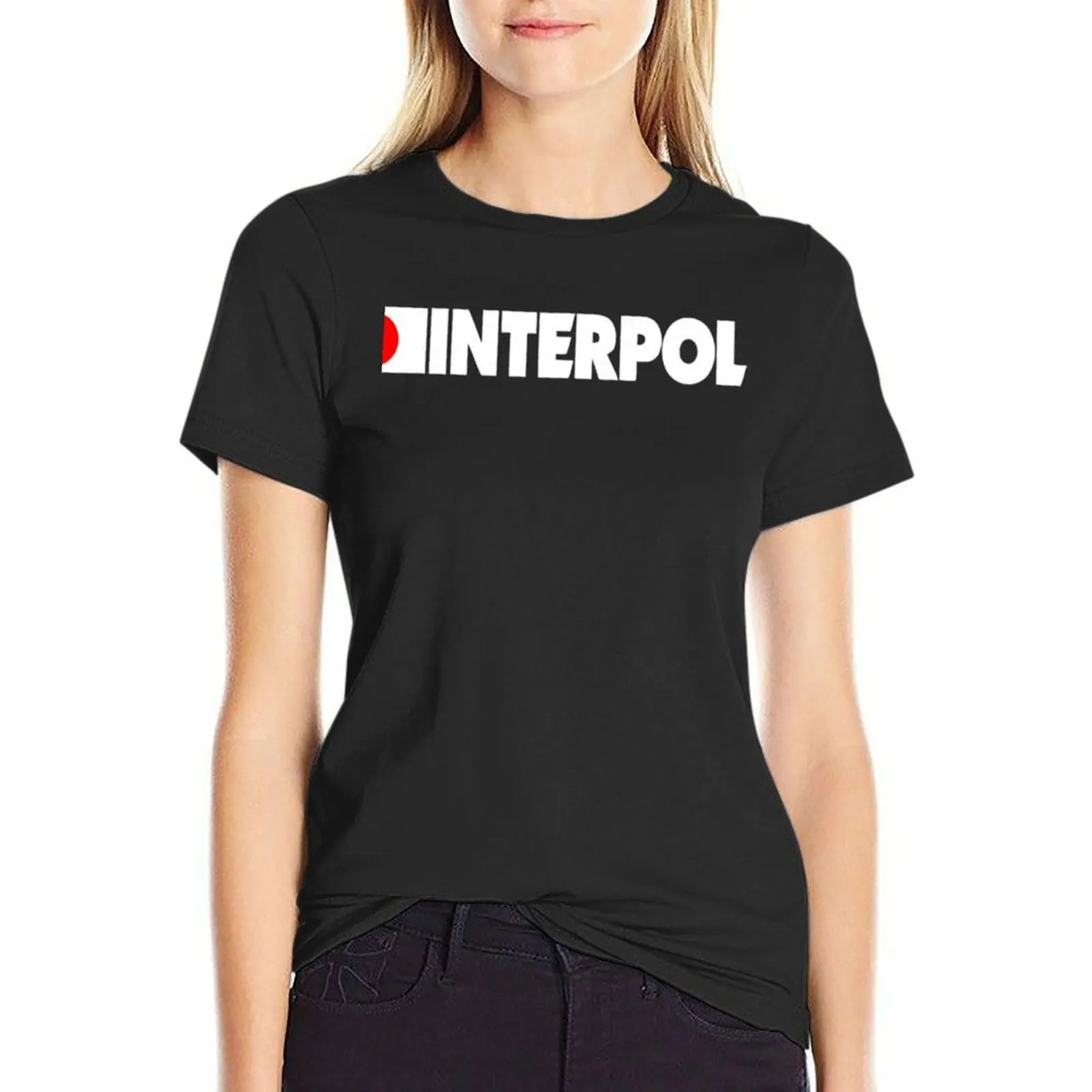 

Interpol band T-Shirt tees blacks graphic t-shirts for Women