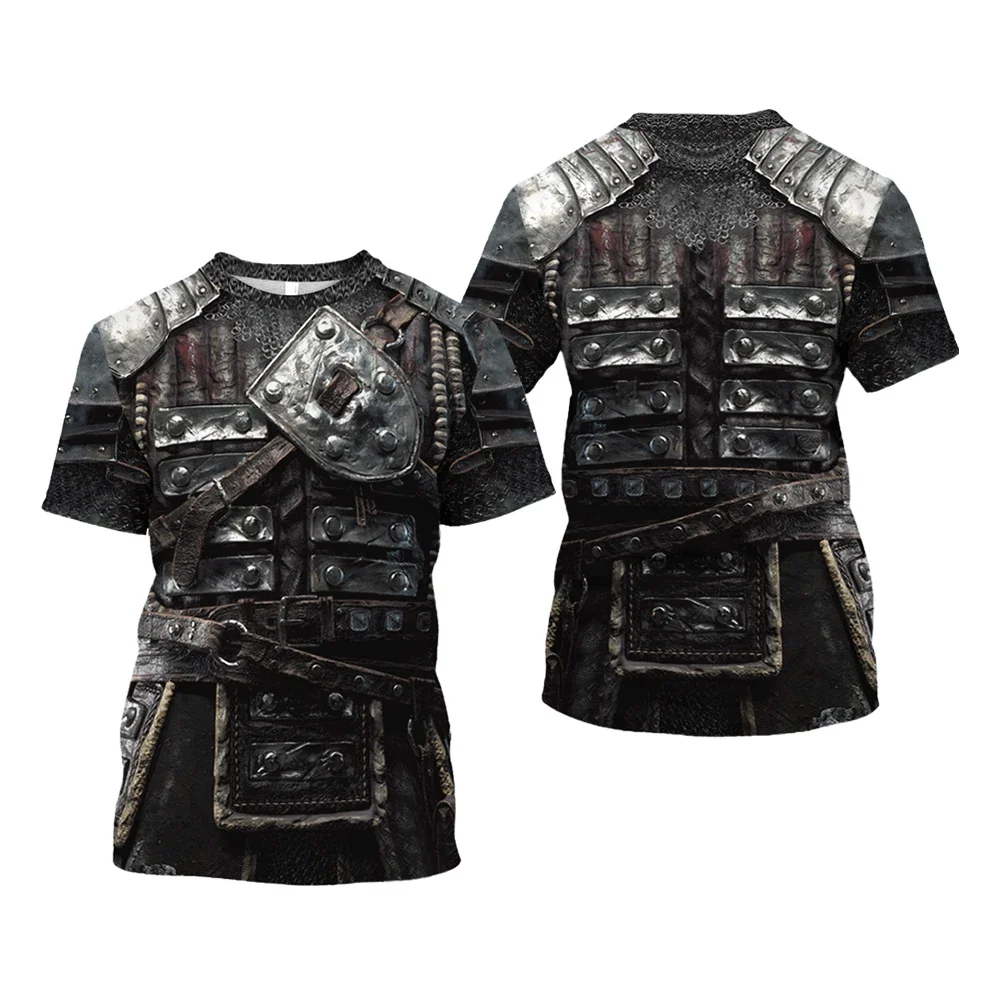 

Knights Templar Harajuku Short Sleeve Crew Neck Casual Unisex T-shirt For Men Fashion Medieval Armor 3D Printed Family T Shirt