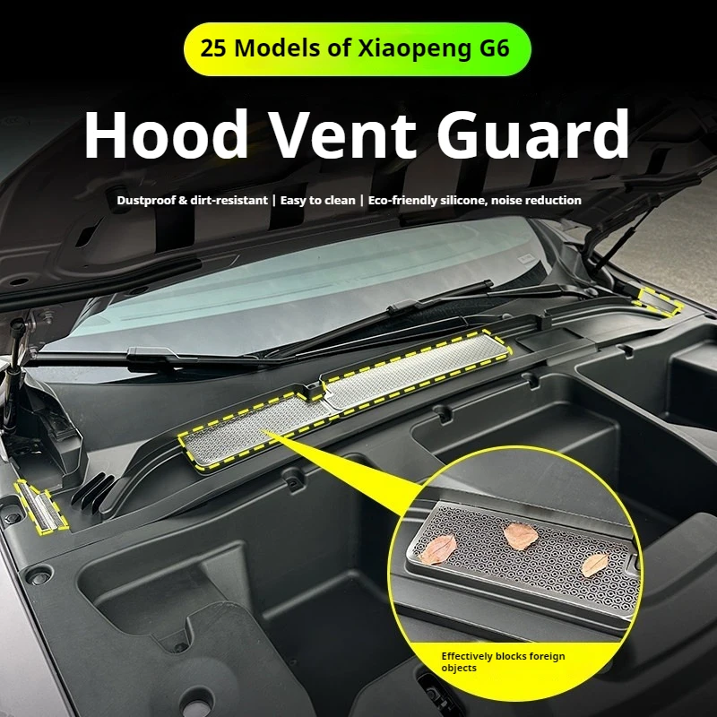 Fit For XPeng G6 2025 Car Water Guide Groove Hood Air Intake Protector Modification