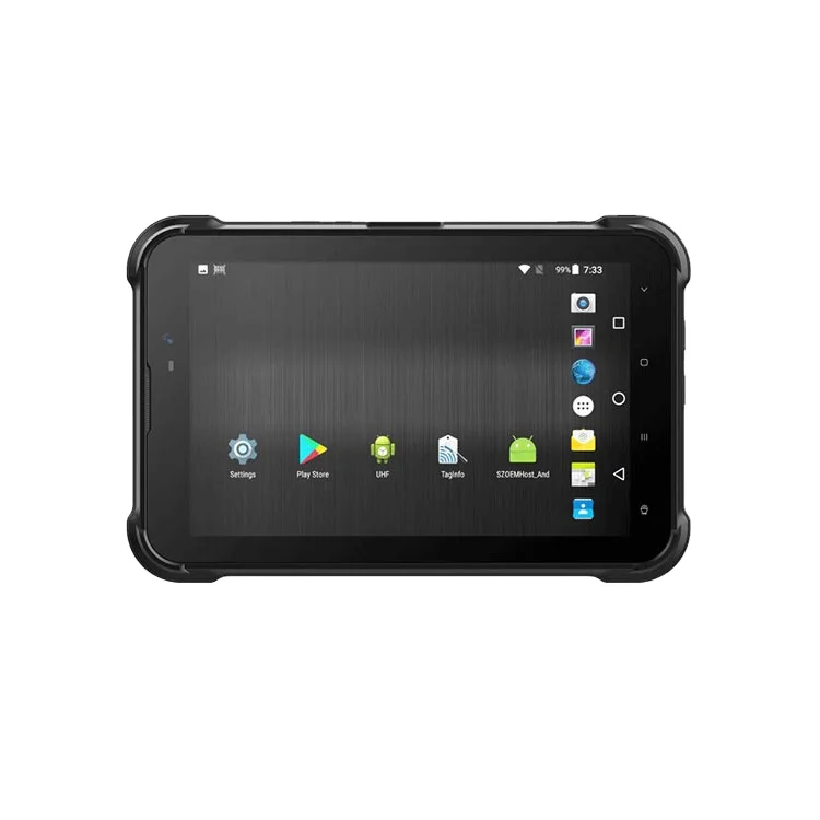Tablet PC Industrial Rugged de 8 Polegadas 4G Android 12.0 à Prova d'Água IP67 com Leitor de Impressão Digital e Código de Barras PDA Industrial