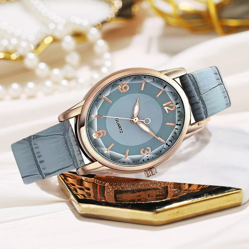 Light Luxury Watches for Women Ladies Watches Dial Casual Bracele Leather Quartz Wristwatch Accesorios Para Mujer 시계