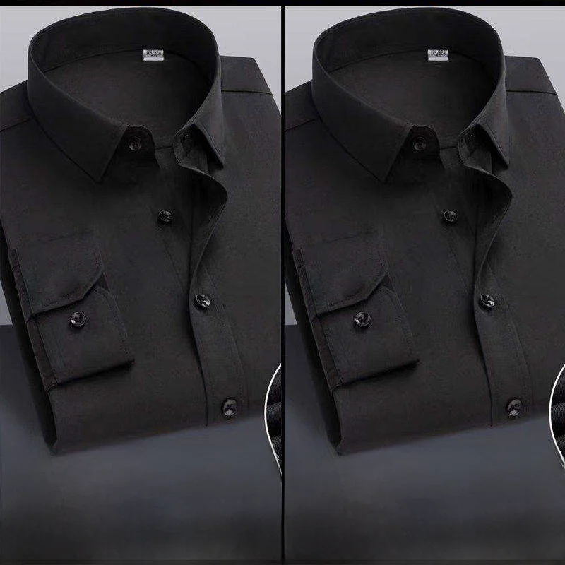Business Casual Slim Fit Long Sleeve Shirt Men's Spring Summer Fashionable Shirt Jacket Polyester Fiber Youthful Style