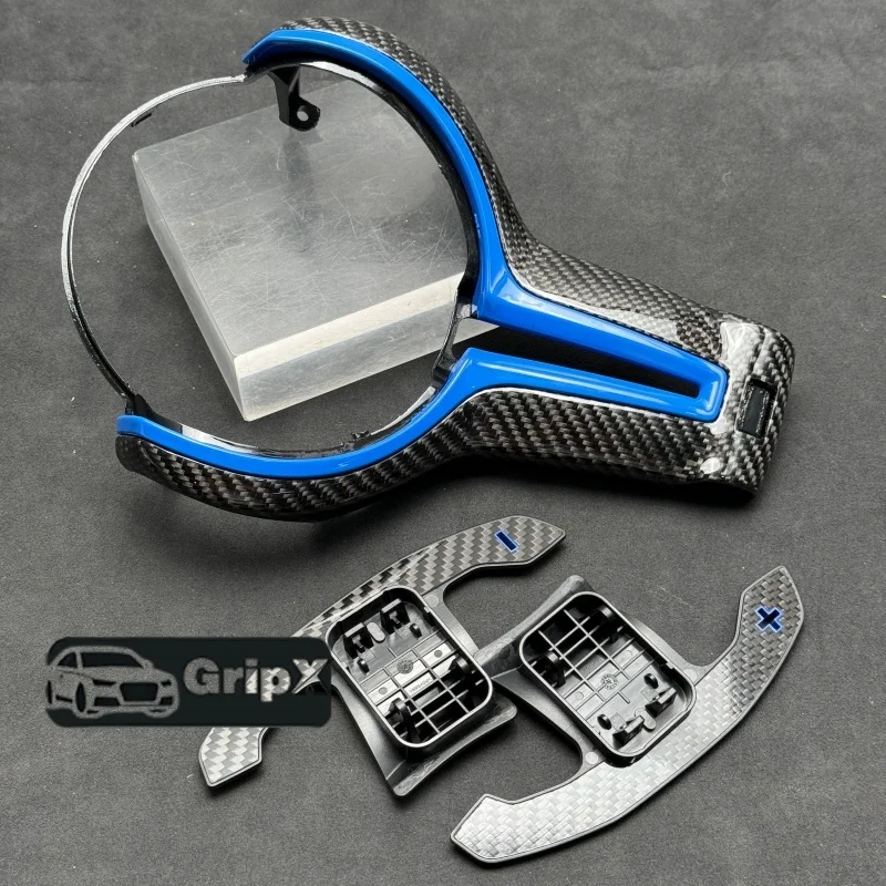 Suitable for BMW M Sport steering wheel, F30 F33 F10 F06 F12 F13 F15 F16 steering wheel trim carbon fiber, shift paddle housing