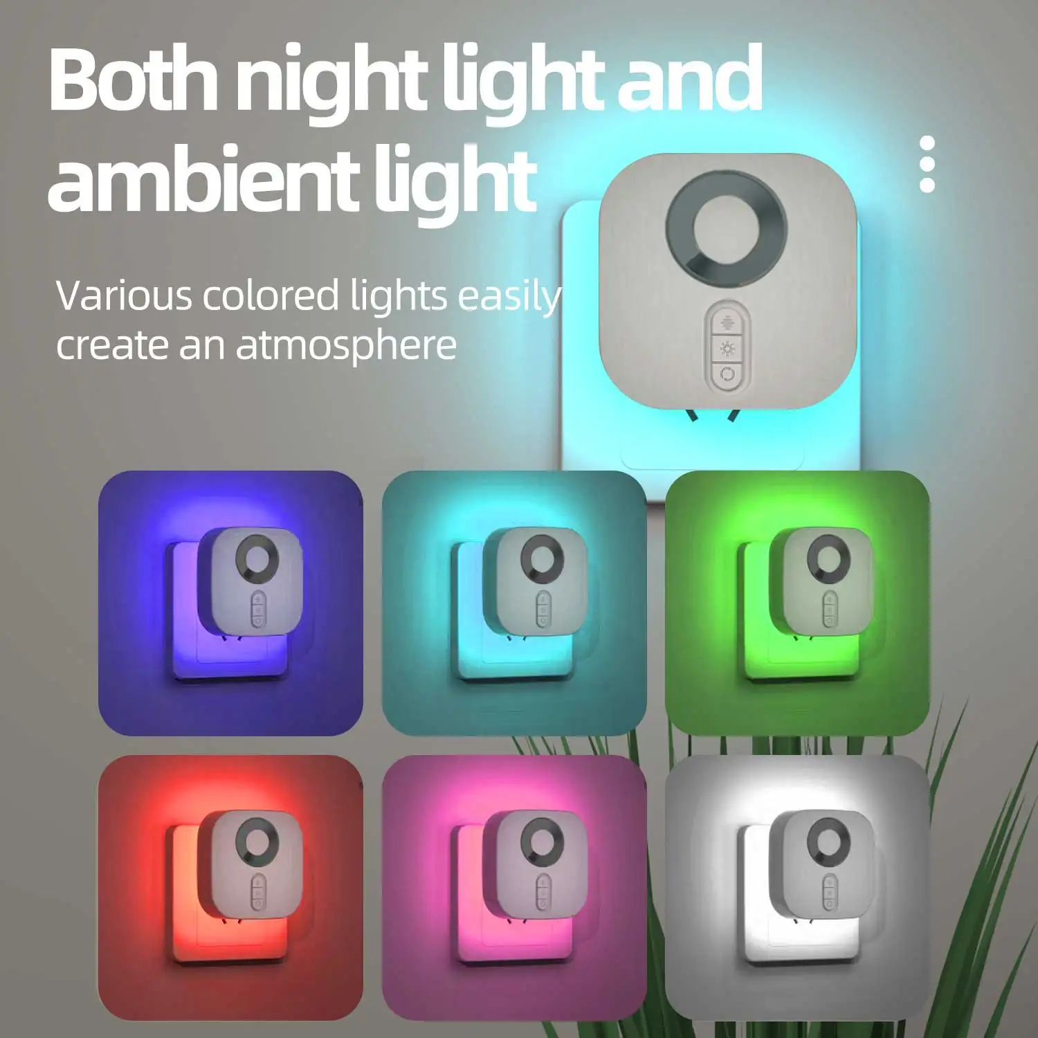 Wireless LED Night Light with Motion Sensor EU Plug Socket Wall Lamps RGB Dimmable Nightlight For Room Corridor Cabinet Lighting