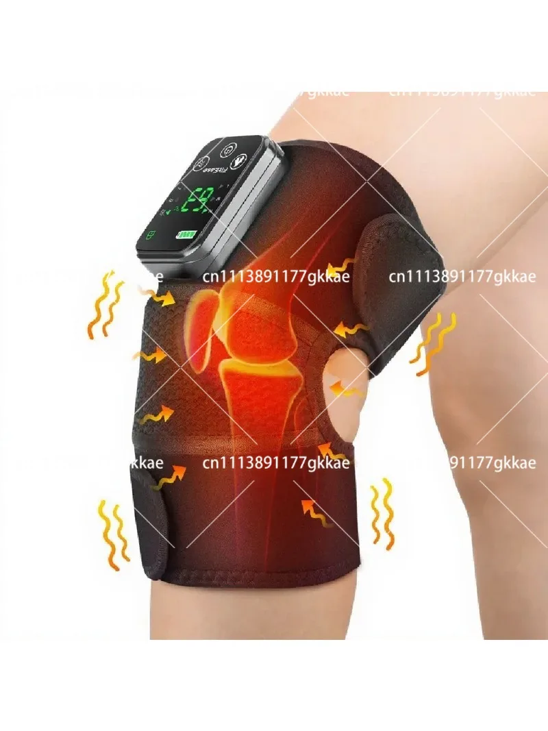 3 in 1 Electric Heating Shoulder Elbow Knee Massager with Vibration, Wireless Rechargeable Pain Relief Pad for Muscle Soreness