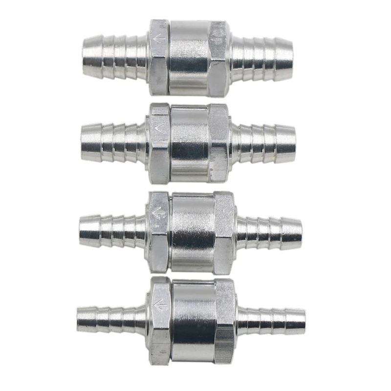 Aluminum Alloys Line Check Valves Single Way Flows Control Inline Nonreturn Valves for Auto Motorbikes Ship Easy to Use