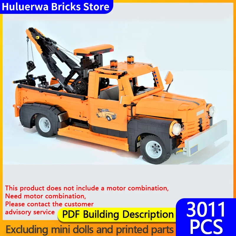 

Speed Racing Car Model MOC Building Bricks Advance Design Tow Truck Modular Technology Children Holiday Gifts Assemble Toys Suit