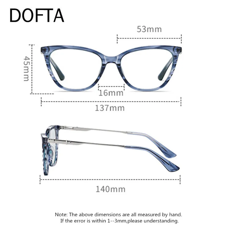 DOFTA  Acetate Myopia Glasses Frame Women Vintage Cat Eye Optics Glasses Frames Prescription Glasses Optical Eyewear 50006