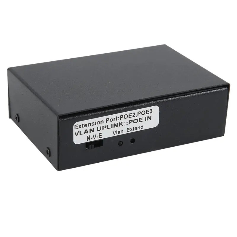 Leading-1 PCS 4 Port Gigabit POE Extender 100/1000M Network Switch Extender Black Metal For Poe Switch NVR IP Camera AP