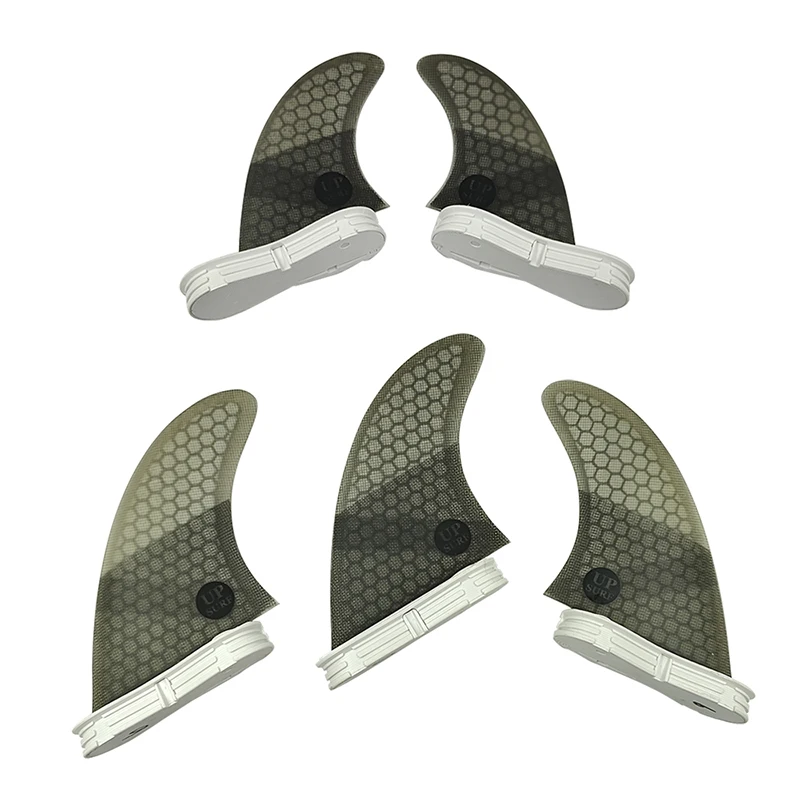 Surfboard Double Tabs 2 M+GL fins Black/Blue/Red/Green color Honeycomb Fibreglass fin Tri-quad fin set