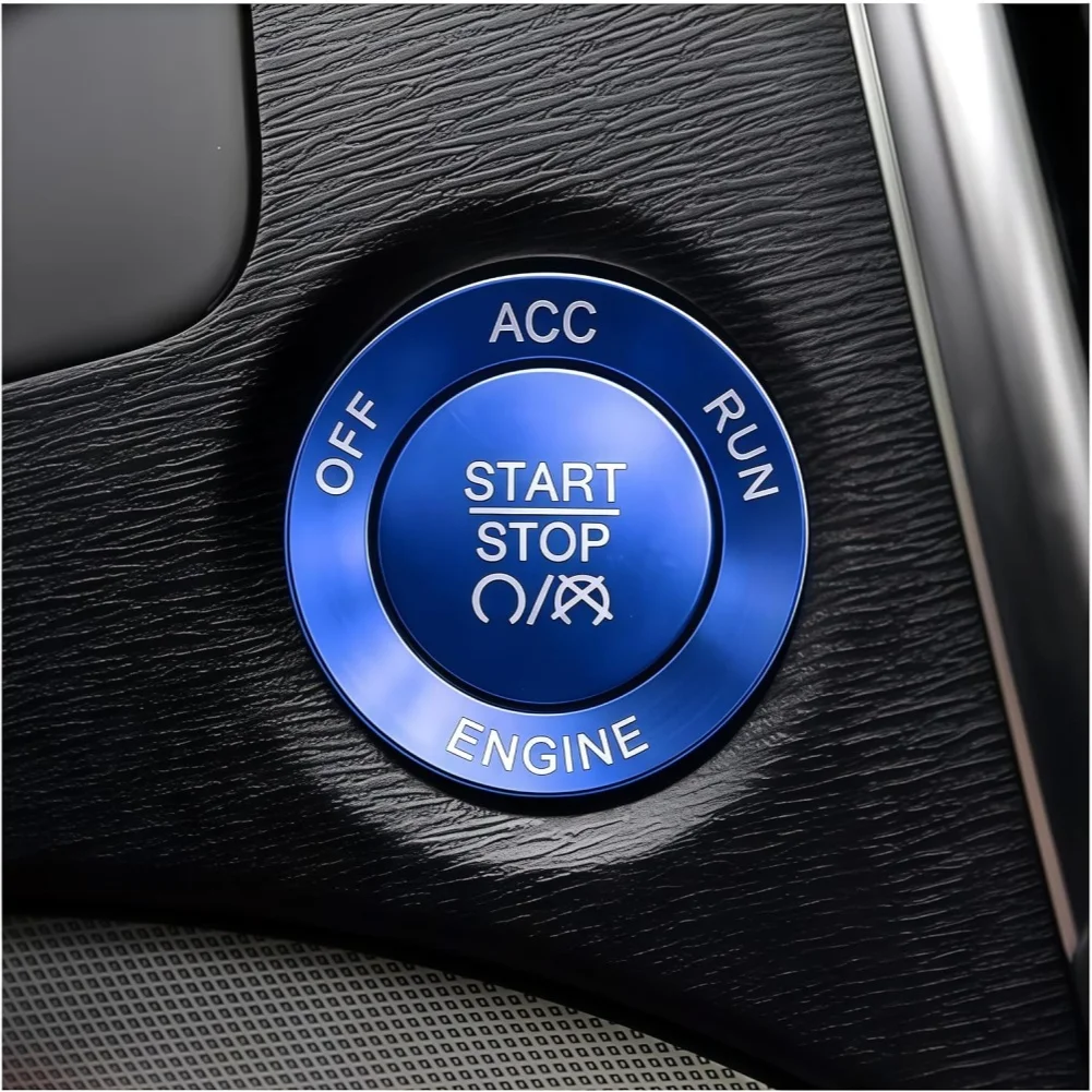 Aluminum Start Button Cover Engine Ignition Knob Protective Trim for Dodge For Challenger Charger 1500 2015 through 2021