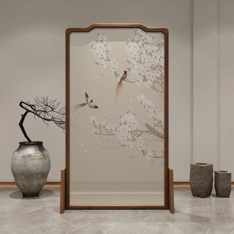 Nuovo schermo cinese divisorio soggiorno in legno massello camera da letto riparo casa mobile ufficio domestico