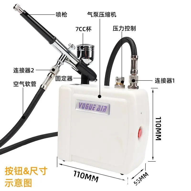 

Spray Painting Small Air Pump Mini Spray Pen Set Gun Turtle Pump Model Paint Furniture Repair