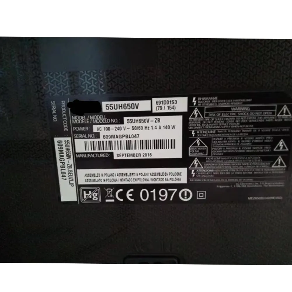 Para placa de alimentación de TV LG 55UH6500-CB 55UH661V-ZF 49UH6500-C EAX 66773401 (2.0) EAY 64210701   Placa de vídeo LGP55L-16UL6 CCP-3400ST 4gb