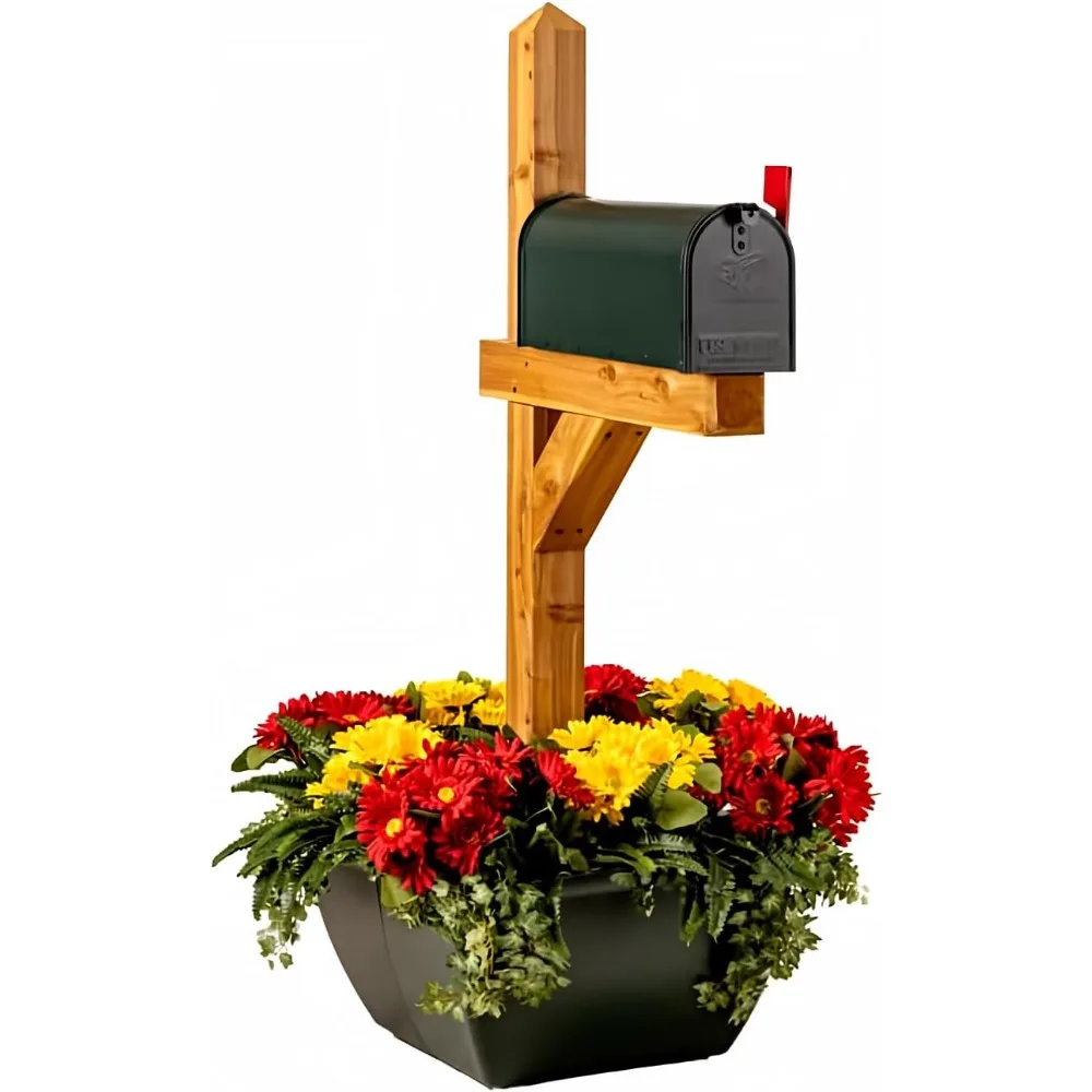 

Упаковка для почтового ящика из полимерной смолы для столбов 4x4 или 6x6, очень большая, 24 дюйма, цвет лесной зелени, доставка по США