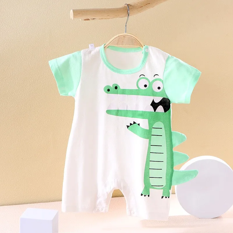 Baby Rompers Cute Cartoon Shark Summer Baby Boy Girl Bodysuits Soft Cotton Newborn Clothes Infant Jumpsuit For 3 to 24 Months