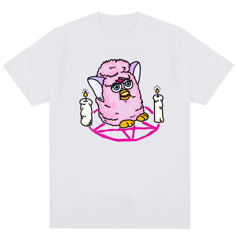 Furby T-Shirt Men Women Cotton Funny Shirts Fashion O-Neck Casual Streetwear Harajuku Vintage Cool Cartoon Print Unisex Tees